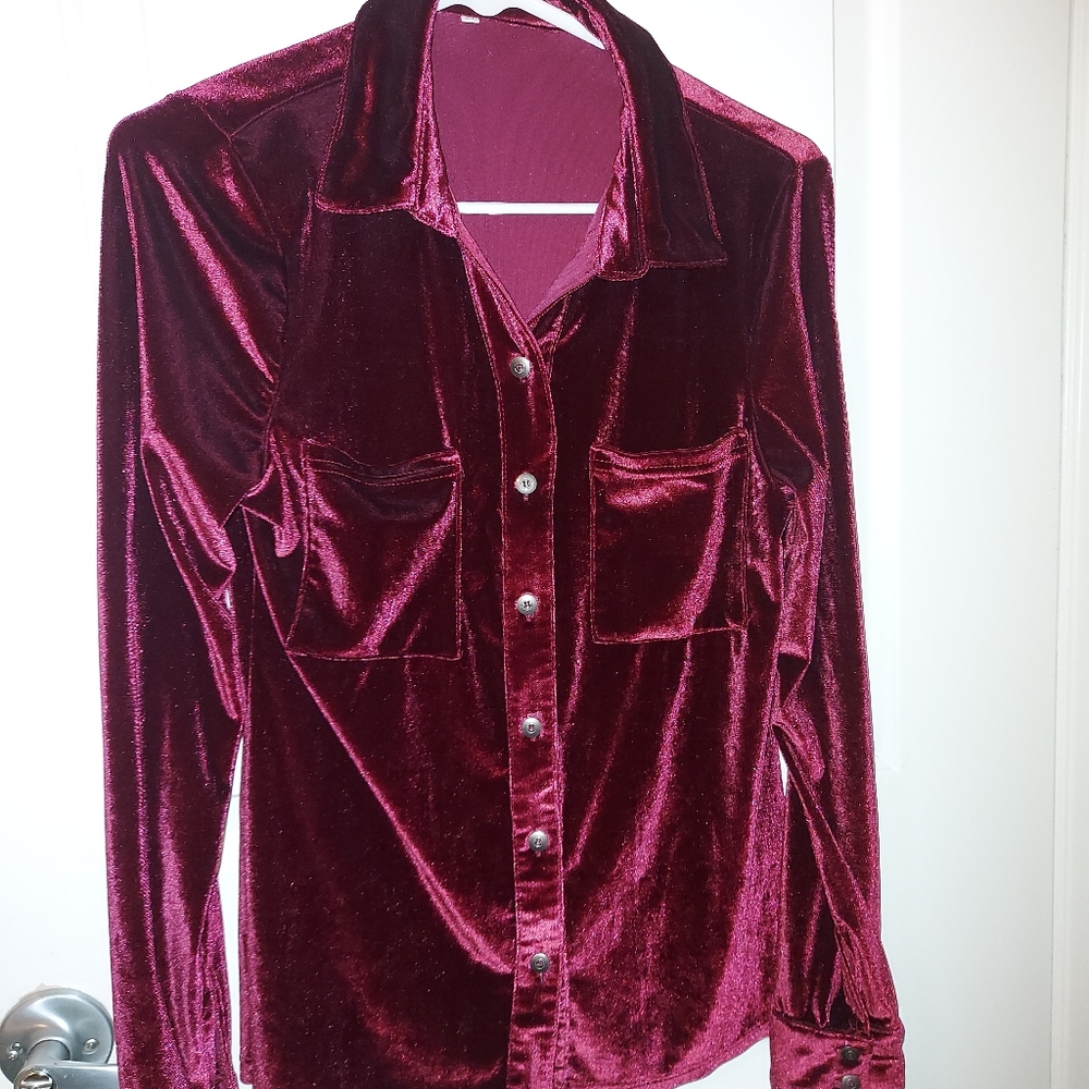 Nwot Velvet burgundy top